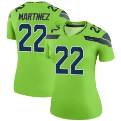 Damien Martinez Seattle Seahawks Legend Women's Color Rush Neon Jersey (Green)