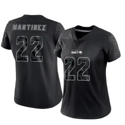Damien Martinez Seattle Seahawks Limited Women's Reflective Jersey (Black)
