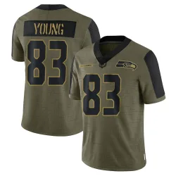 Dareke Young Seattle Seahawks Limited Youth 2021 Salute To Service Jersey (Olive)