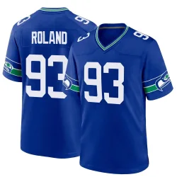 Demeco Roland Seattle Seahawks Game Men's Throwback Jersey (Royal)
