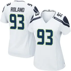 Demeco Roland Seattle Seahawks Game Women's Jersey (White)