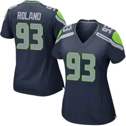 Demeco Roland Seattle Seahawks Game Women's Team Color Jersey (Navy)