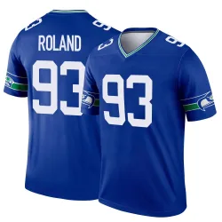 Demeco Roland Seattle Seahawks Legend Men's Throwback Jersey (Royal)
