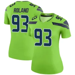 Demeco Roland Seattle Seahawks Legend Women's Color Rush Neon Jersey (Green)