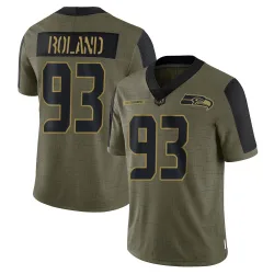 Demeco Roland Seattle Seahawks Limited Men's 2021 Salute To Service Jersey (Olive)