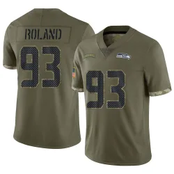 Demeco Roland Seattle Seahawks Limited Men's 2022 Salute To Service Jersey (Olive)