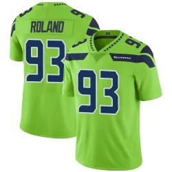 Demeco Roland Seattle Seahawks Limited Men's Color Rush Neon Jersey (Green)