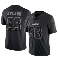 Demeco Roland Seattle Seahawks Limited Men's Reflective Jersey (Black)