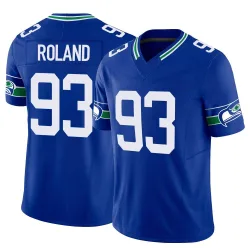Demeco Roland Seattle Seahawks Limited Men's Throwback Vapor F.U.S.E. Jersey (Royal)