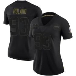 Demeco Roland Seattle Seahawks Limited Women's 2020 Salute To Service Jersey (Black)