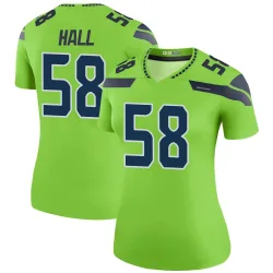 Derick Hall Seattle Seahawks Legend Women's Color Rush Neon Jersey (Green)