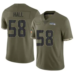 Derick Hall Seattle Seahawks Limited Men's 2022 Salute To Service Jersey (Olive)