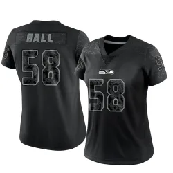 Derick Hall Seattle Seahawks Limited Women's Reflective Jersey (Black)