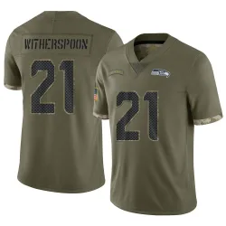 Devon Witherspoon Seattle Seahawks Limited Men's 2022 Salute To Service Jersey (Olive)