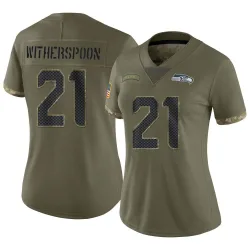 Devon Witherspoon Seattle Seahawks Limited Women's 2022 Salute To Service Jersey (Olive)