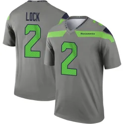 Drew Lock Seattle Seahawks Legend Men's Steel Inverted Jersey ()