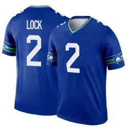 Drew Lock Seattle Seahawks Legend Men's Throwback Jersey (Royal)