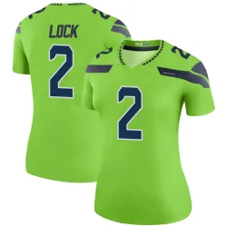 Drew Lock Seattle Seahawks Legend Women's Color Rush Neon Jersey (Green)