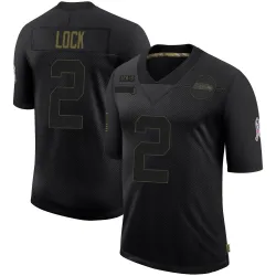 Drew Lock Seattle Seahawks Limited Men's 2020 Salute To Service Jersey (Black)