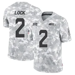Drew Lock Seattle Seahawks Limited Men's 2024 Salute to Service Jersey (Arctic Camo)