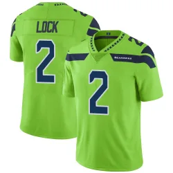 Drew Lock Seattle Seahawks Limited Men's Color Rush Neon Jersey (Green)