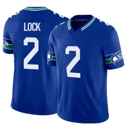 Drew Lock Seattle Seahawks Limited Men's Throwback Vapor F.U.S.E. Jersey (Royal)
