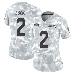 Drew Lock Seattle Seahawks Limited Women's 2024 Salute to Service Jersey (Arctic Camo)