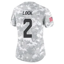 Drew Lock Seattle Seahawks Limited Women's 2024 Salute to Service Jersey (Arctic Camo)