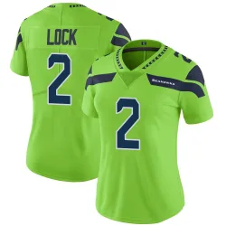 Drew Lock Seattle Seahawks Limited Women's Color Rush Neon Jersey (Green)