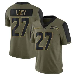 Eddie Lacy Seattle Seahawks Limited Men's 2021 Salute To Service Jersey (Olive)