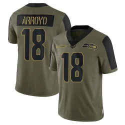 Elijah Arroyo Seattle Seahawks Limited Men's 2021 Salute To Service Jersey (Olive)