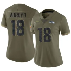 Elijah Arroyo Seattle Seahawks Limited Women's 2022 Salute To Service Jersey (Olive)