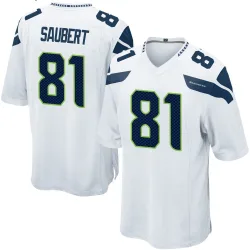 Eric Saubert Seattle Seahawks Game Men's Jersey (White)