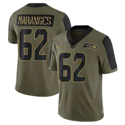 Federico Maranges Seattle Seahawks Limited Men's 2021 Salute To Service Jersey (Olive)