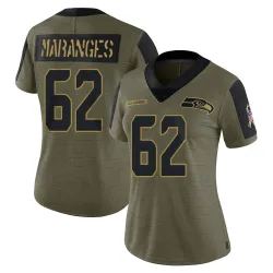 Federico Maranges Seattle Seahawks Limited Women's 2021 Salute To Service Jersey (Olive)