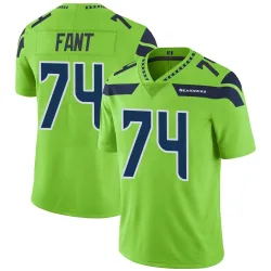 George Fant Seattle Seahawks Limited Men's Color Rush Neon Jersey (Green)