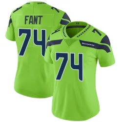 George Fant Seattle Seahawks Limited Women's Color Rush Neon Jersey (Green)