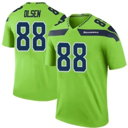 Greg Olsen Seattle Seahawks Legend Men's Color Rush Neon Jersey (Green)
