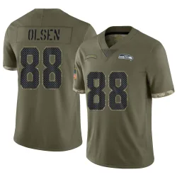 Greg Olsen Seattle Seahawks Limited Men's 2022 Salute To Service Jersey (Olive)
