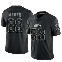 Greg Olsen Seattle Seahawks Limited Men's Reflective Jersey (Black)