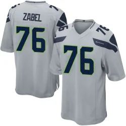 Grey Zabel Seattle Seahawks Game Men's Alternate Jersey (Gray)