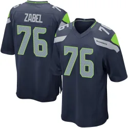 Grey Zabel Seattle Seahawks Game Men's Team Color Jersey (Navy)