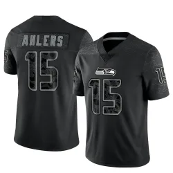Holton Ahlers Seattle Seahawks Limited Men's Reflective Jersey (Black)