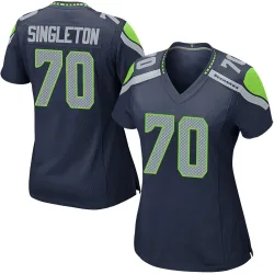 J.R. Singleton Seattle Seahawks Game Women's Team Color Jersey (Navy)