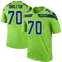 J.R. Singleton Seattle Seahawks Legend Men's Color Rush Neon Jersey (Green)