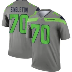 J.R. Singleton Seattle Seahawks Legend Men's Steel Inverted Jersey ()