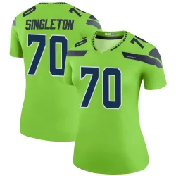 J.R. Singleton Seattle Seahawks Legend Women's Color Rush Neon Jersey (Green)