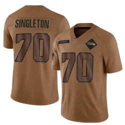 J.R. Singleton Seattle Seahawks Limited Men's 2023 Salute To Service Jersey (Brown)