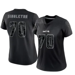 J.R. Singleton Seattle Seahawks Limited Women's Reflective Jersey (Black)