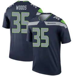 JT Woods Seattle Seahawks Legend Men's Jersey (Navy)